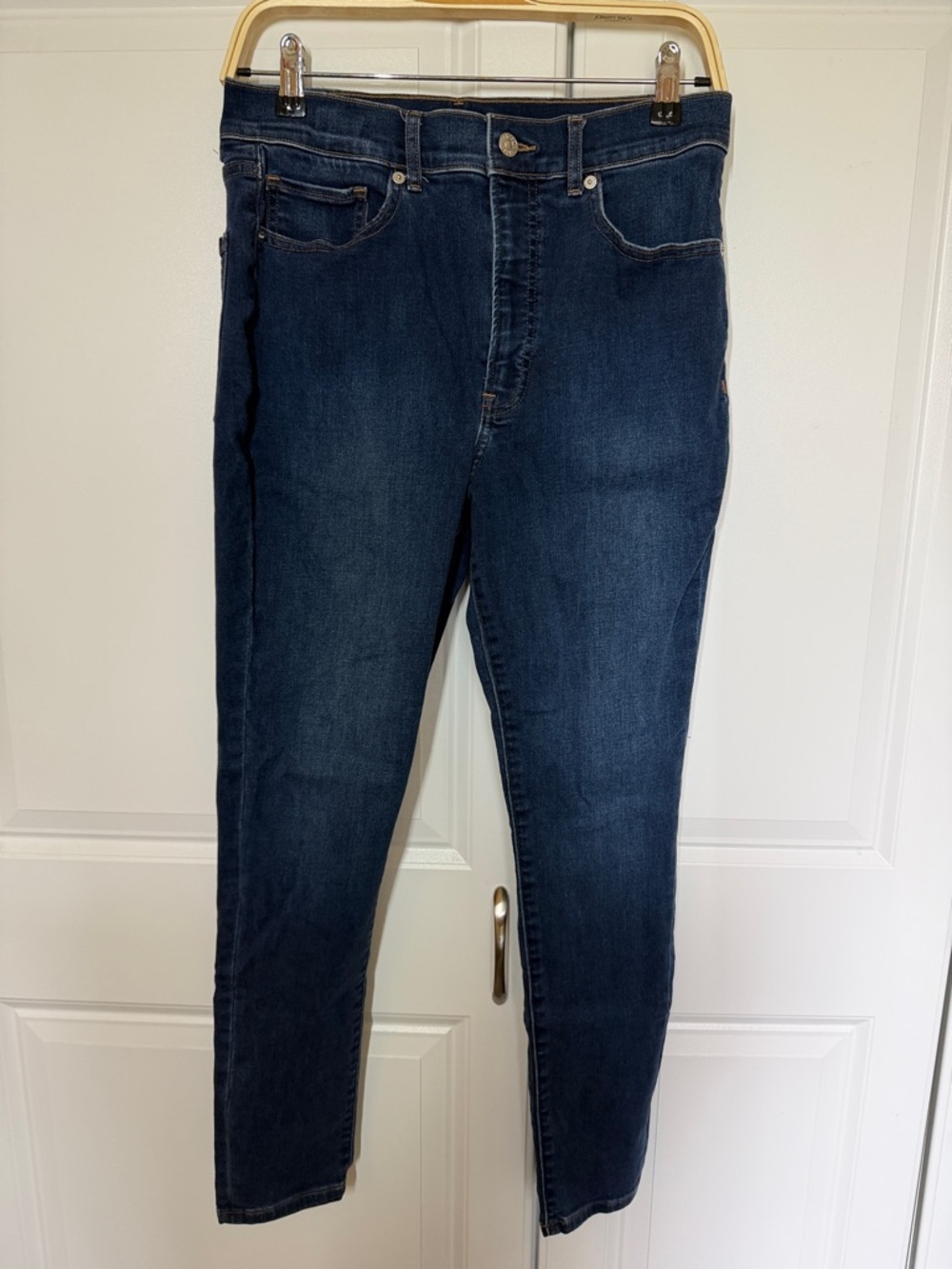 Express Skinny Jeans in Dark Blue Denim (10)